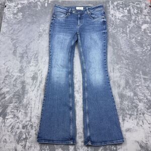 Free People Jeans Womens Size 30 Blue Heirloom Bootcut Low Rise 5 Pocket Stretch